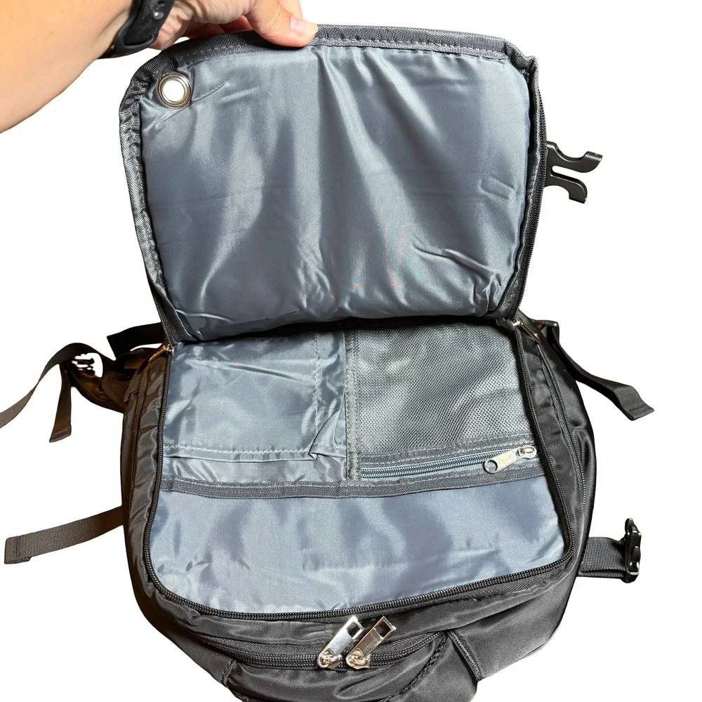 Maelstrom Expandable Travel Backpack Black Nylon Laptop Bag Carry On Luggage